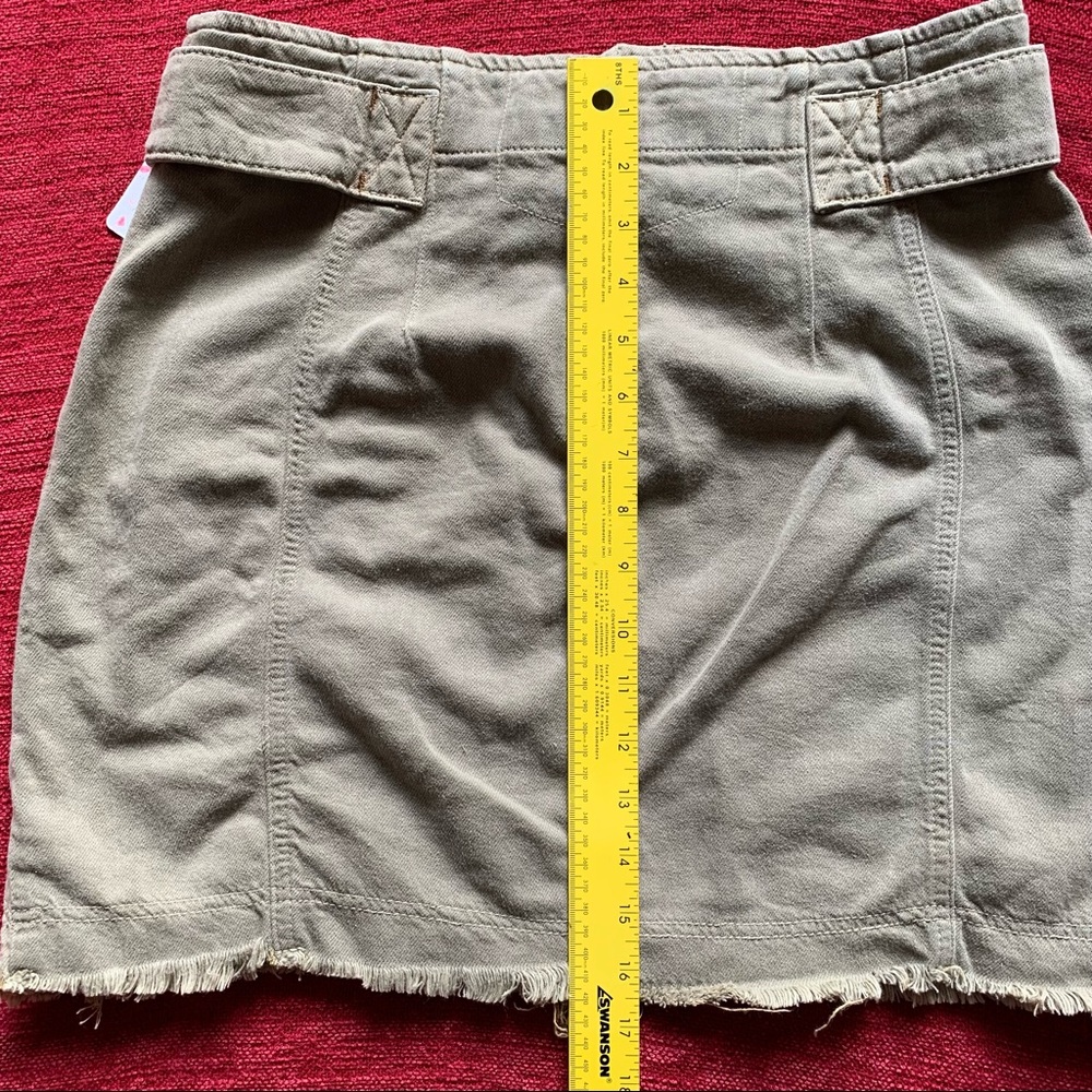 NWT Free People Willow Mini Skirt Moss Size 12 - Picture 3 of 9